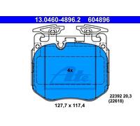ATE 13.0460-4896.2 - Kit pastiglie freno asse anteriore 604896