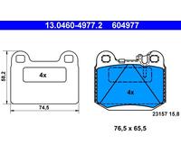 ATE 13.0460-4977.2 Kit pastiglie freno, Freno a disco per MERCEDES-BENZ