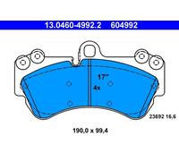 ATE 13.0460-4992.2 Kit pastiglie freno, Freno a disco per MERCEDES-BENZ,PORSCHE,