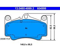 KIT PASTIGLIE FRENO ANT ATE PORSCHE 911 3.6 Turbo 4 309KW 00>05 13046049992