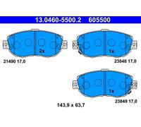 ATE 13.0460-5500.2 Kit pastiglie freno, Freno a disco per LEXUS,TOYOTA