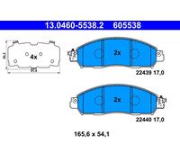 Set di pastiglie freno ATE 13.0460-5538.2, anteriore