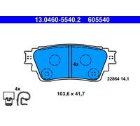 ATE 13.0460-5540.2 Kit pastiglie freno, Freno a disco per MITSUBISHI