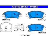 ATE 13.0460-5552.2 Kit pastiglie freno, Freno a disco per HYUNDAI