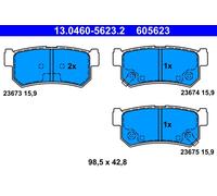 Set di pastiglie freno ATE 13.0460-5623.2, posteriore