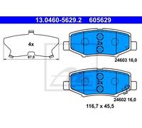 ATE 13.0460-5629.2 - Kit pastiglie freno asse posteriore 605629