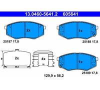 ATE 13.0460-5641.2 Kit pastiglie freno, Freno a disco per HYUNDAI,KIA