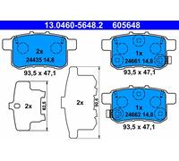 ATE 13.0460-5648.2 Kit pastiglie freno, Freno a disco per HONDA