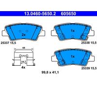 Set di pastiglie freno ATE 13.0460-5650.2, posteriore