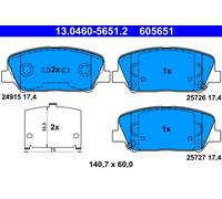 Set di pastiglie freno ATE 13.0460-5651.2, anteriore