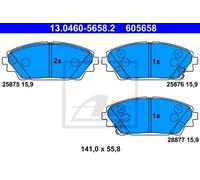 ATE 13.0460-5658.2 - Kit pastiglie freno asse anteriore 605658