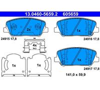 Set di pastiglie freno, freno a disco ATE 13.0460-5659.2