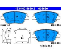 KIT PASTIGLIE FRENO ANT ATE KIA K5 2.4 129KW 10>15 13046056602