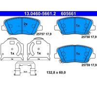 Set di pastiglie freno, freno a disco ATE 13.0460-5661.2