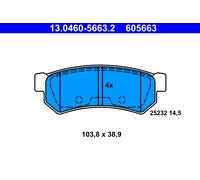 ATE 13.0460-5663.2 Kit pastiglie freno, Freno a disco per CHEVROLET,DAEWOO
