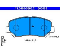 Kit Pastiglie Freno Freno A Disco Ate 13-0460-5665-2 per Mazda Assale Anteriore