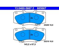 Set di pastiglie freno ATE 13.0460-5667.2, anteriore