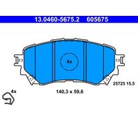ATE 13.0460-5675.2 Kit pastiglie freno, Freno a disco per MAZDA
