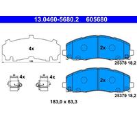 ATE 13.0460-5680.2 Kit pastiglie freno, Freno a disco per FIAT,JEEP,LANCIA