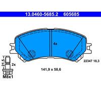 Set di pastiglie freno, freno a disco ATE 13.0460-5685.2