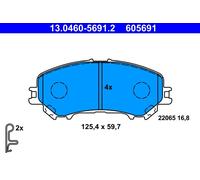 Set di pastiglie freno ATE 13.0460-5691.2, anteriore