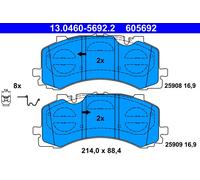 KIT PASTIGLIE FRENO ANT ATE AUDI A8 50 TFSI Hybrid 210KW 18> 13046056922