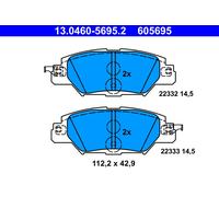 ATE 13.0460-5695.2 Set Pastiglia Freno, Freno a Disco per Mazda