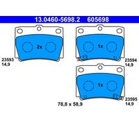 ATE 13.0460-5698.2 Kit pastiglie freno, Freno a disco per MITSUBISHI