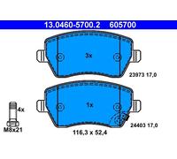 ATE 13.0460-5700.2 Kit pastiglie freno, Freno a disco per OPEL,SUZUKI,VAUXHALL