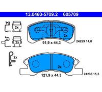 KIT PASTIGLIE FRENO ATE ANTERIORI PER DAIHATSU CHARASE 02-> (211MM)