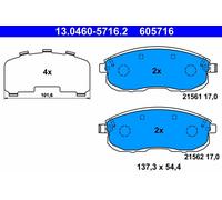 ATE 13.0460-5716.2 Kit pastiglie freno, Freno a disco per INFINITI,NISSAN,RENAUL
