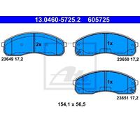 Set di pastiglie freno ATE 13.0460-5725.2, anteriore