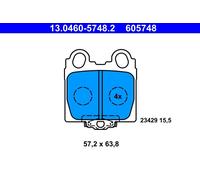 ATE 13.0460-5748.2 Kit pastiglie freno, Freno a disco per LEXUS,TOYOTA