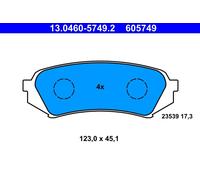 ATE 13.0460-5749.2 Kit pastiglie freno, Freno a disco per LEXUS,TOYOTA