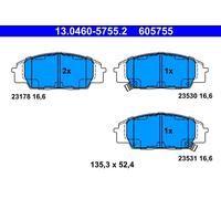 ATE 13.0460-5755.2 Kit pastiglie freno, Freno a disco per HONDA