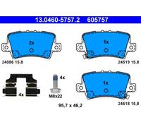 ATE 13.0460-5757.2 Kit pastiglie freno, Freno a disco per HONDA