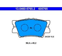 ATE 13.0460-5765.2 Kit pastiglie freno, Freno a disco per LEXUS,TOYOTA