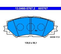ATE 13.0460-5767.2 Kit pastiglie freno, Freno a disco per LEXUS,SUBARU,TOYOTA
