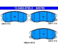 KIT PASTIGLIE FRENO ANT ATE OPEL ANTARA 2.0 TI 125KW 16> 13046057852