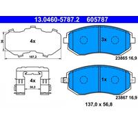 ATE 13.0460-5787.2 Kit pastiglie freno, Freno a disco per SUBARU