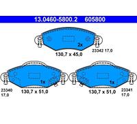 ATE 13.0460-5800.2 Kit pastiglie freno, Freno a disco per TOYOTA
