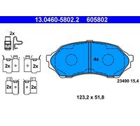ATE 13.0460-5802.2 Kit pastiglie freno, Freno a disco per MAZDA