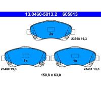 ATE 13.0460-5813.2 Kit pastiglie freno, Freno a disco per TOYOTA