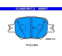 ATE 13.0460-5817.2 Kit pastiglie freno, Freno a disco per TOYOTA