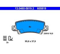 KIT PASTIGLIE FRENO POST ATE TOYOTA COROLLA 1.8 L-i TS 165KW 05>07 13046058192