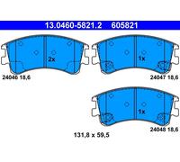 ATE 13.0460-5821.2 Kit pastiglie freno, Freno a disco per MAZDA