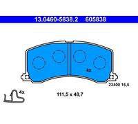 ATE 13.0460-5838.2 Kit pastiglie freno, Freno a disco per SUZUKI