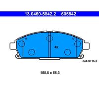 ATE 13.0460-5842.2 Kit pastiglie freno a disco NISSAN