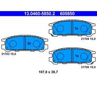 ATE 13.0460-5850.2 Kit pastiglie freno, Freno a disco per SUBARU