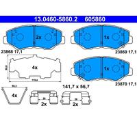 ATE 13.0460-5860.2 Kit pastiglie freno a disco HONDA